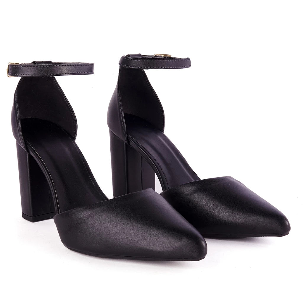 Women's Scarpin Heel Medium Block 9cm Thick Modern Comfortable